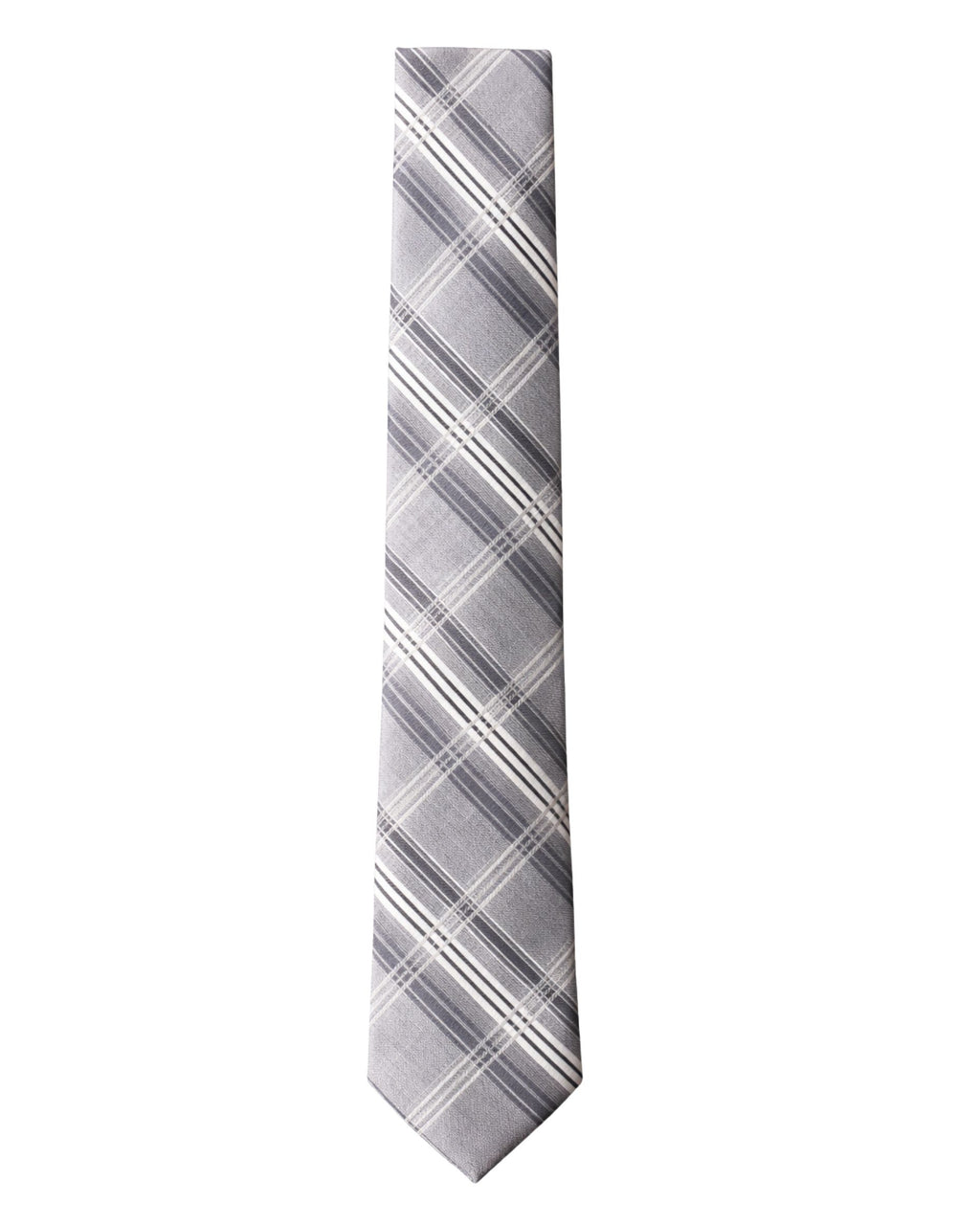Corbata CALVIN KLEIN Cuadros Gris Signature