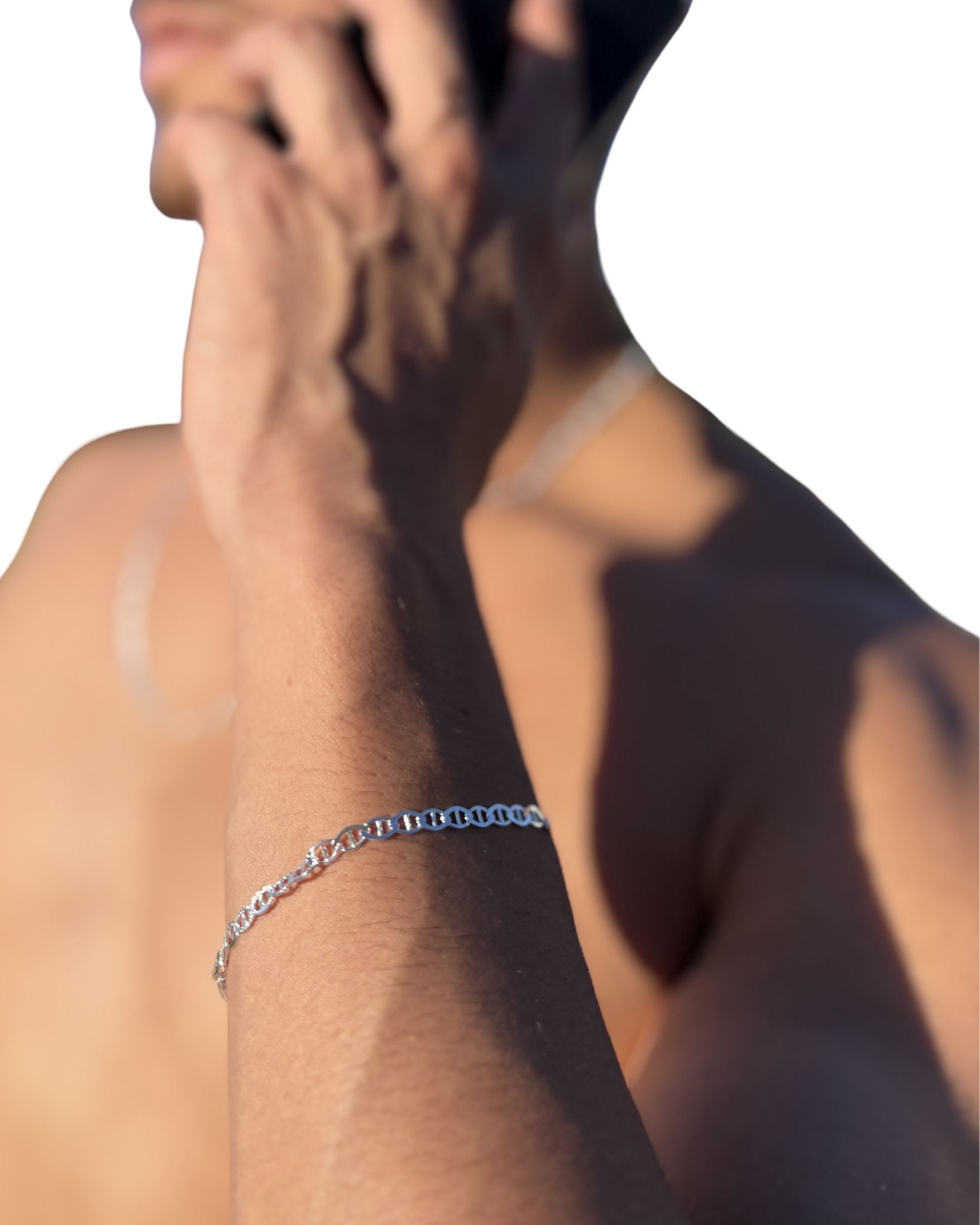 Conjunto Icon Cadena y Pulsera · Fina Plata Italiana 925 - PIZANI