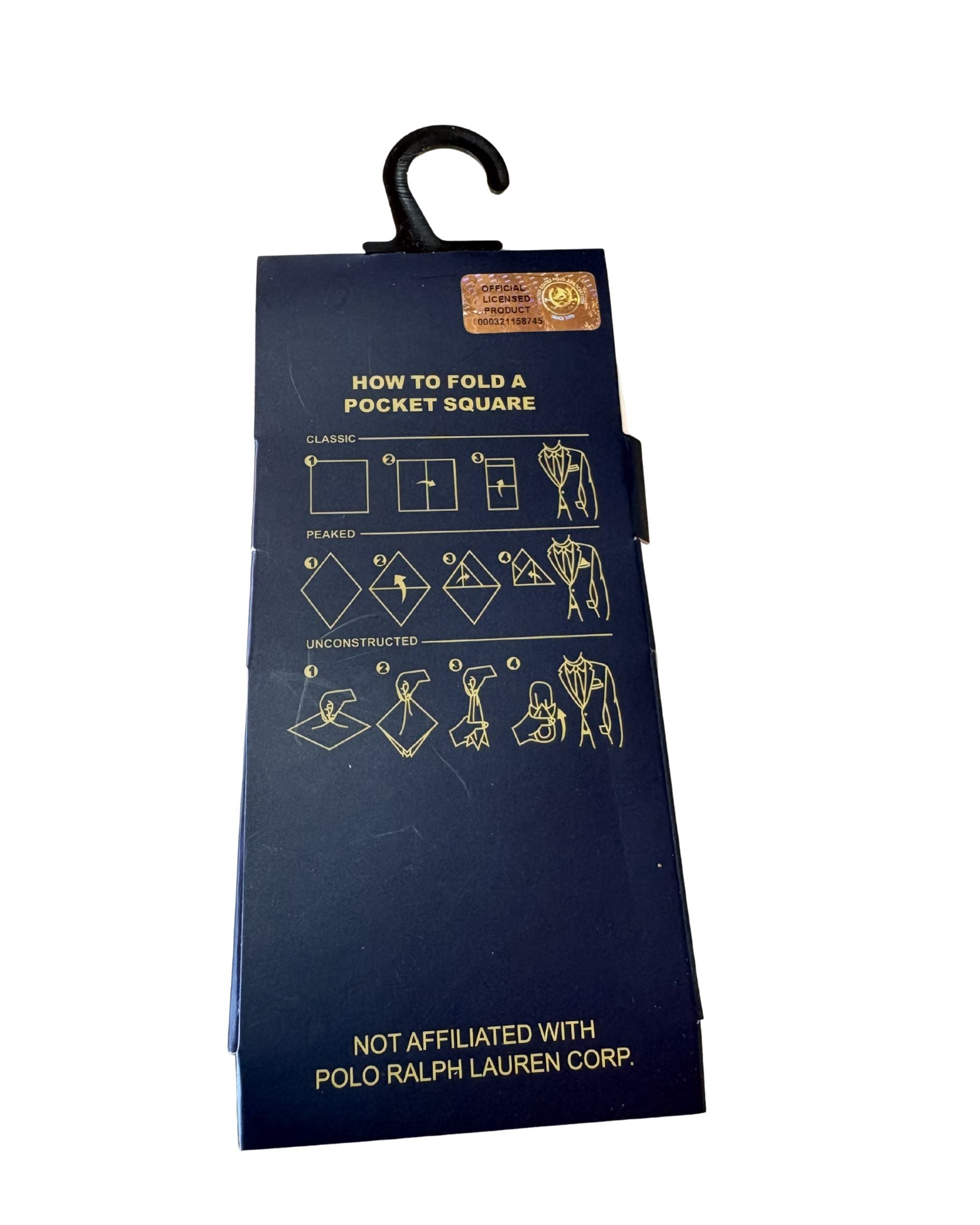 Pañuelo POLO Azul Marino con Líneas Celeste y Amarillo – Signature Formal