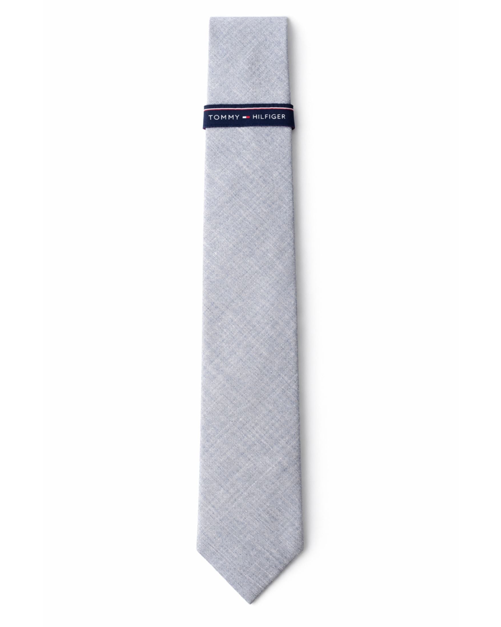 Corbata TOMMY HILFIGER Gris Claro Clásica – Original