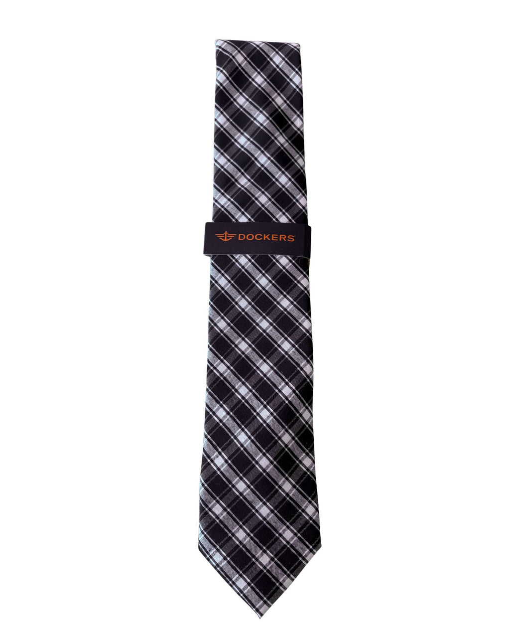 Corbata DOCKERS Cuadrillé Negro & Blanco – Original