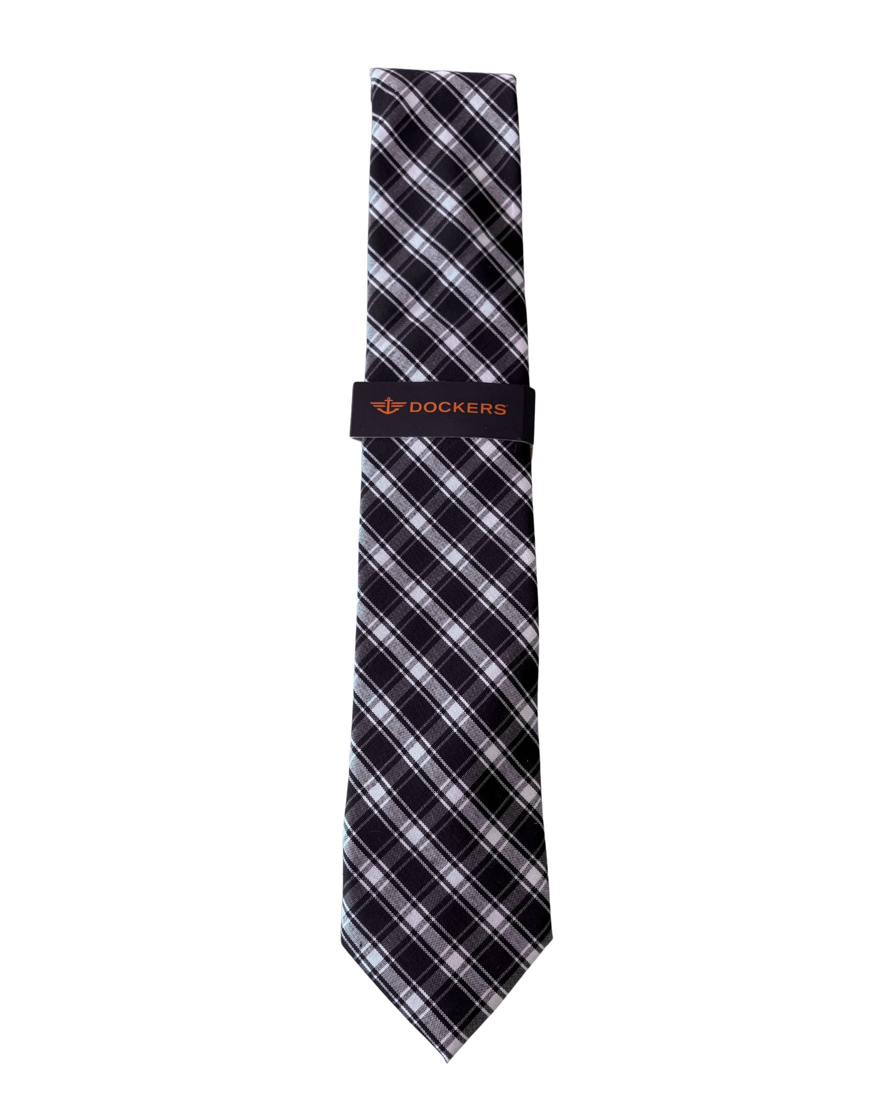 Corbata DOCKERS Cuadrillé Negro & Blanco – Original
