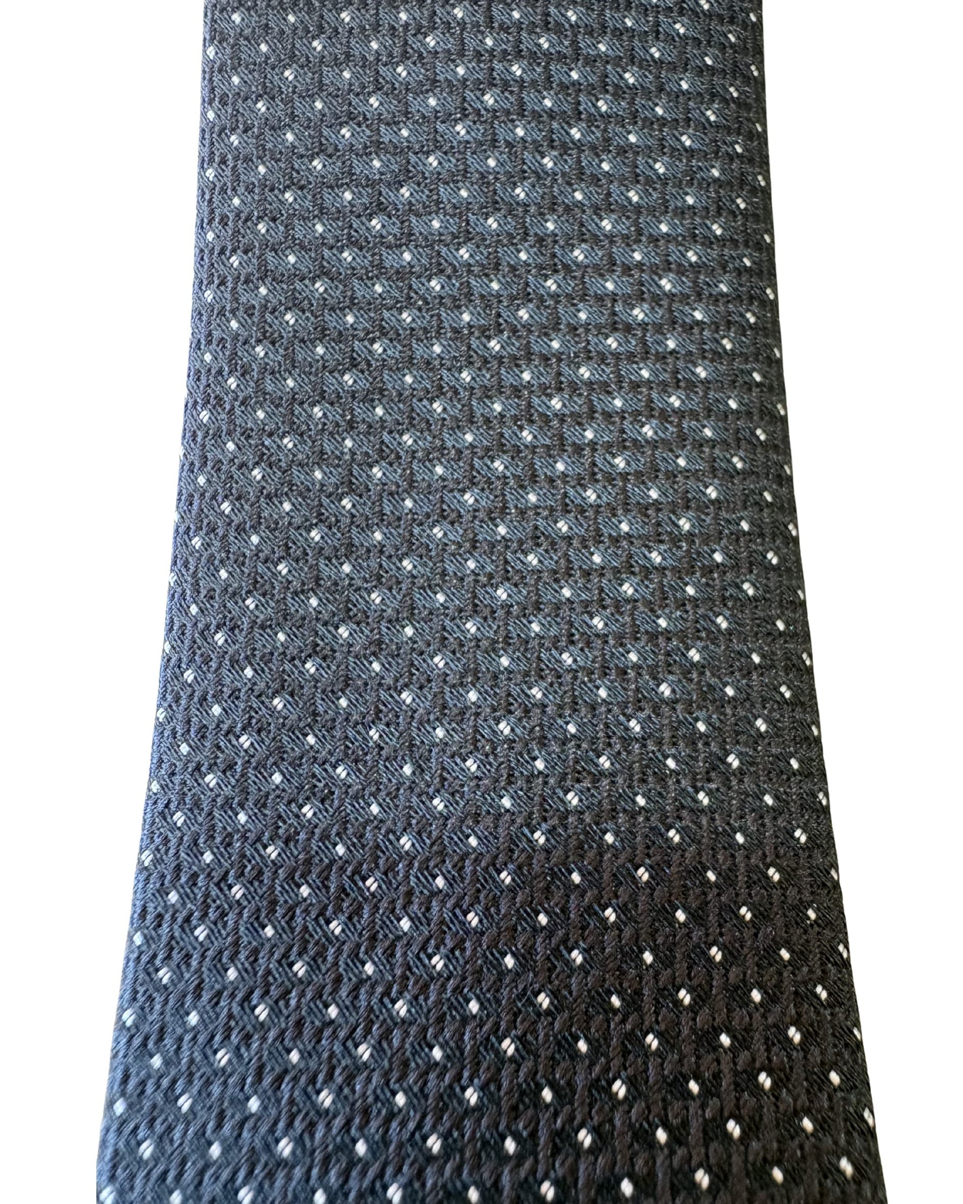 Corbata Noir Dots - Negro texturizado