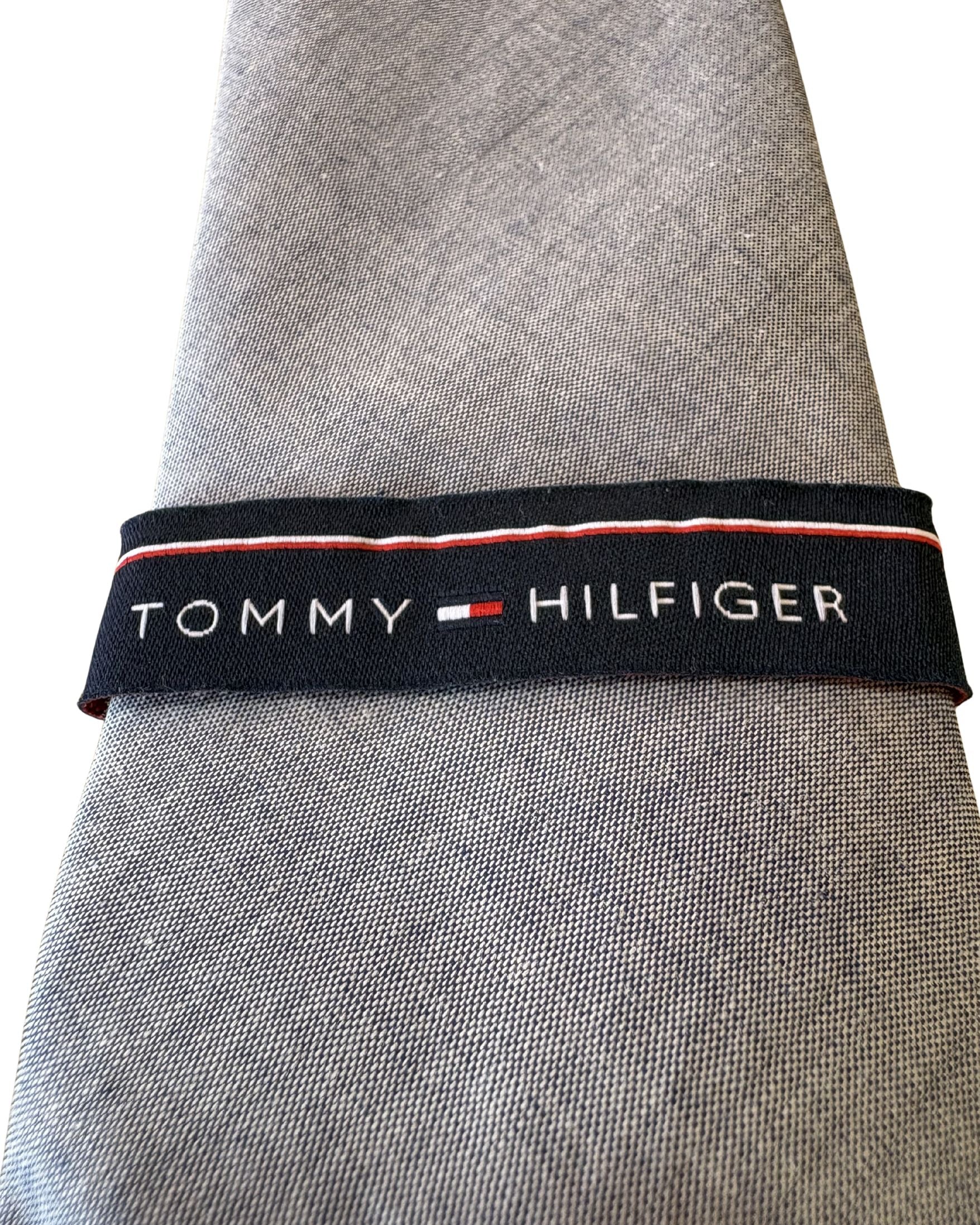 Corbata TOMMY HILFIGER Gris Claro Clásica – Original