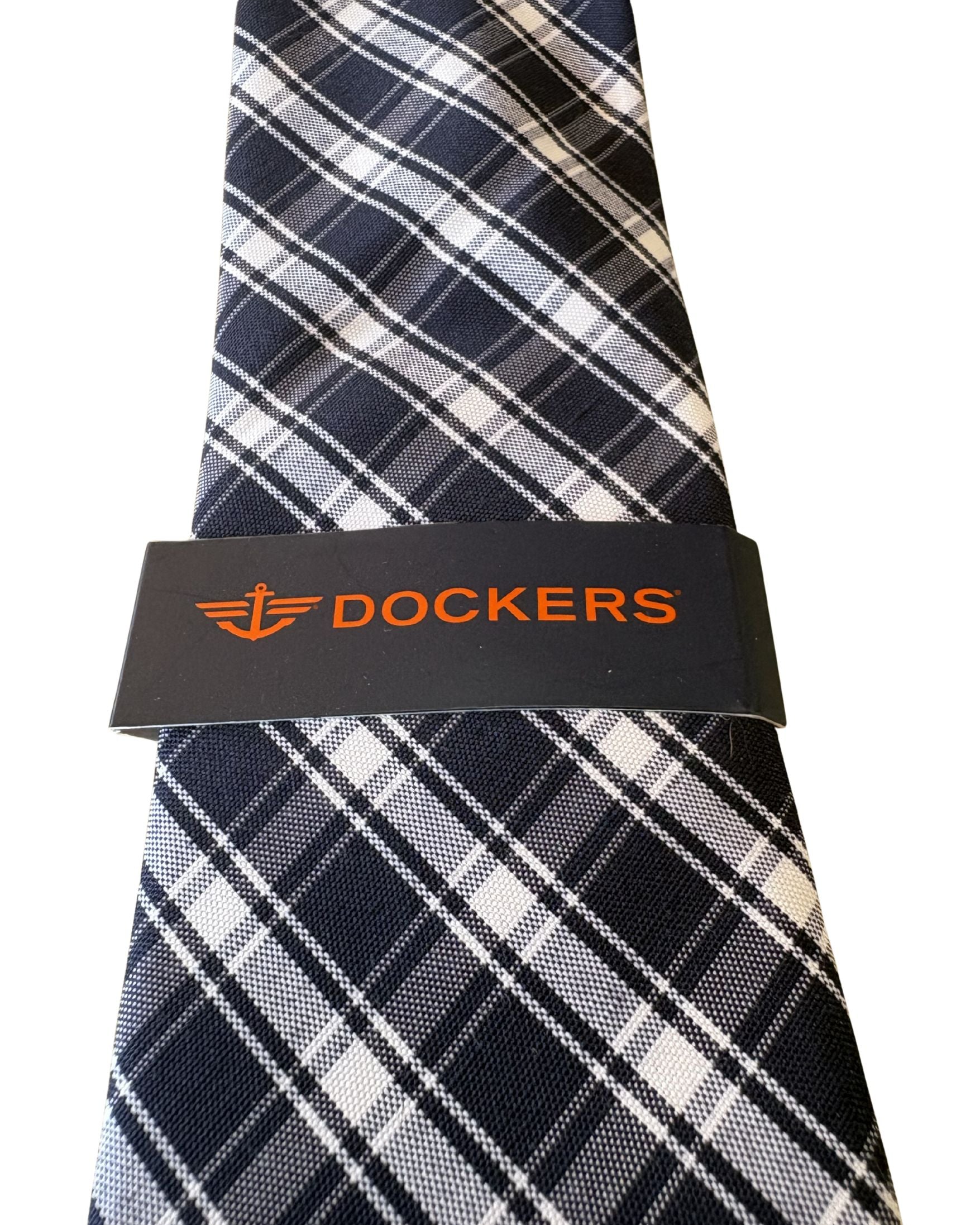 Corbata DOCKERS Cuadrillé Negro & Blanco – Original