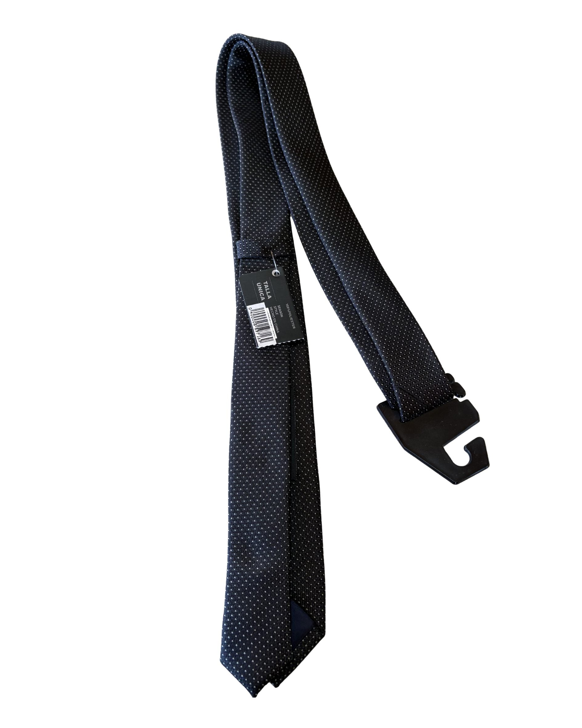 Corbata Noir Dots - Negro texturizado