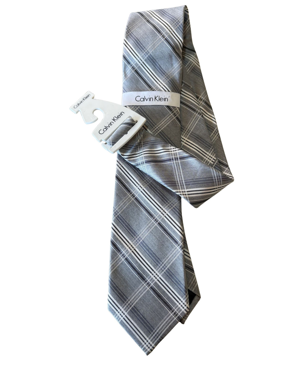 Corbata CALVIN KLEIN Cuadros Gris Signature