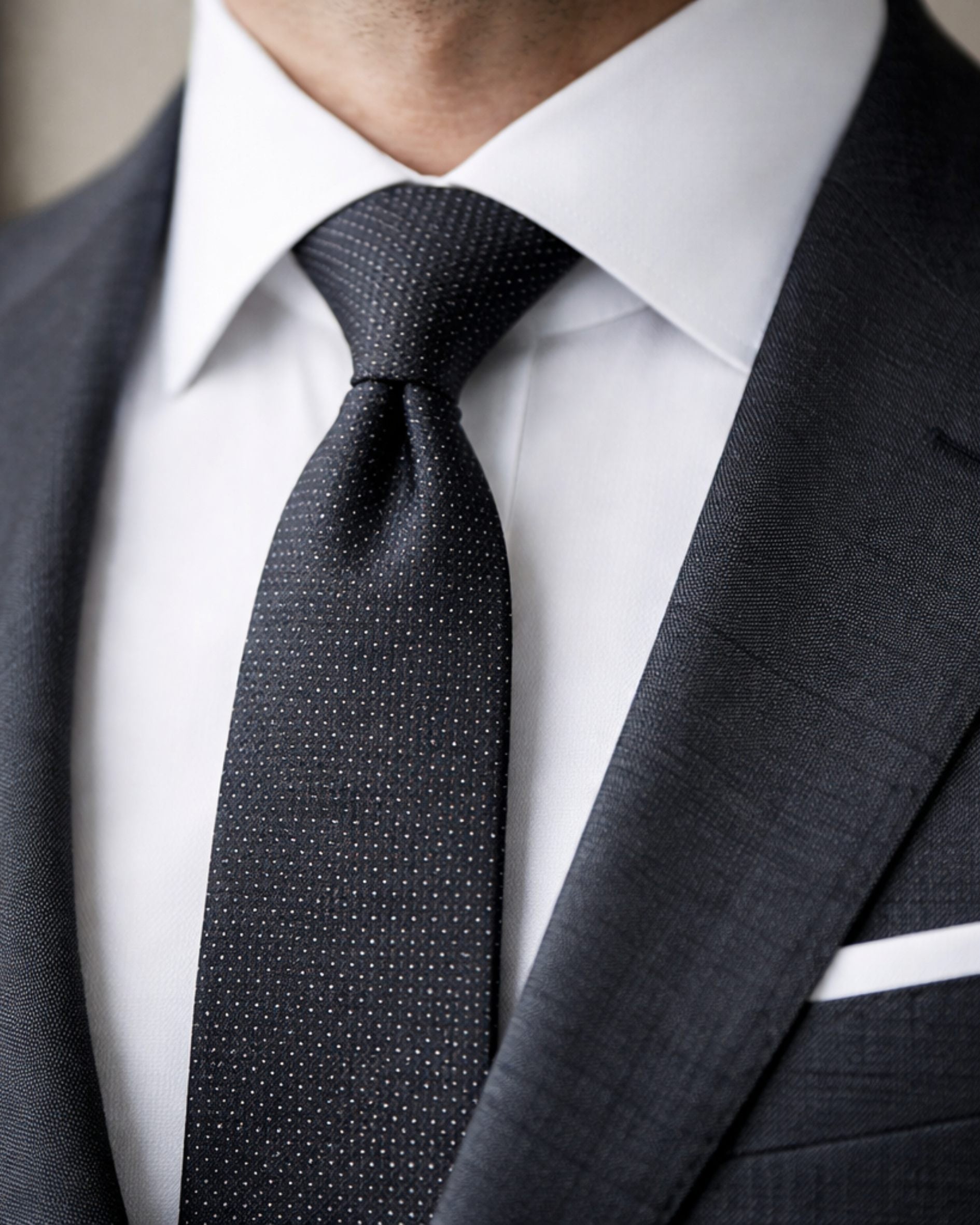 Corbata Noir Dots - Negro texturizado