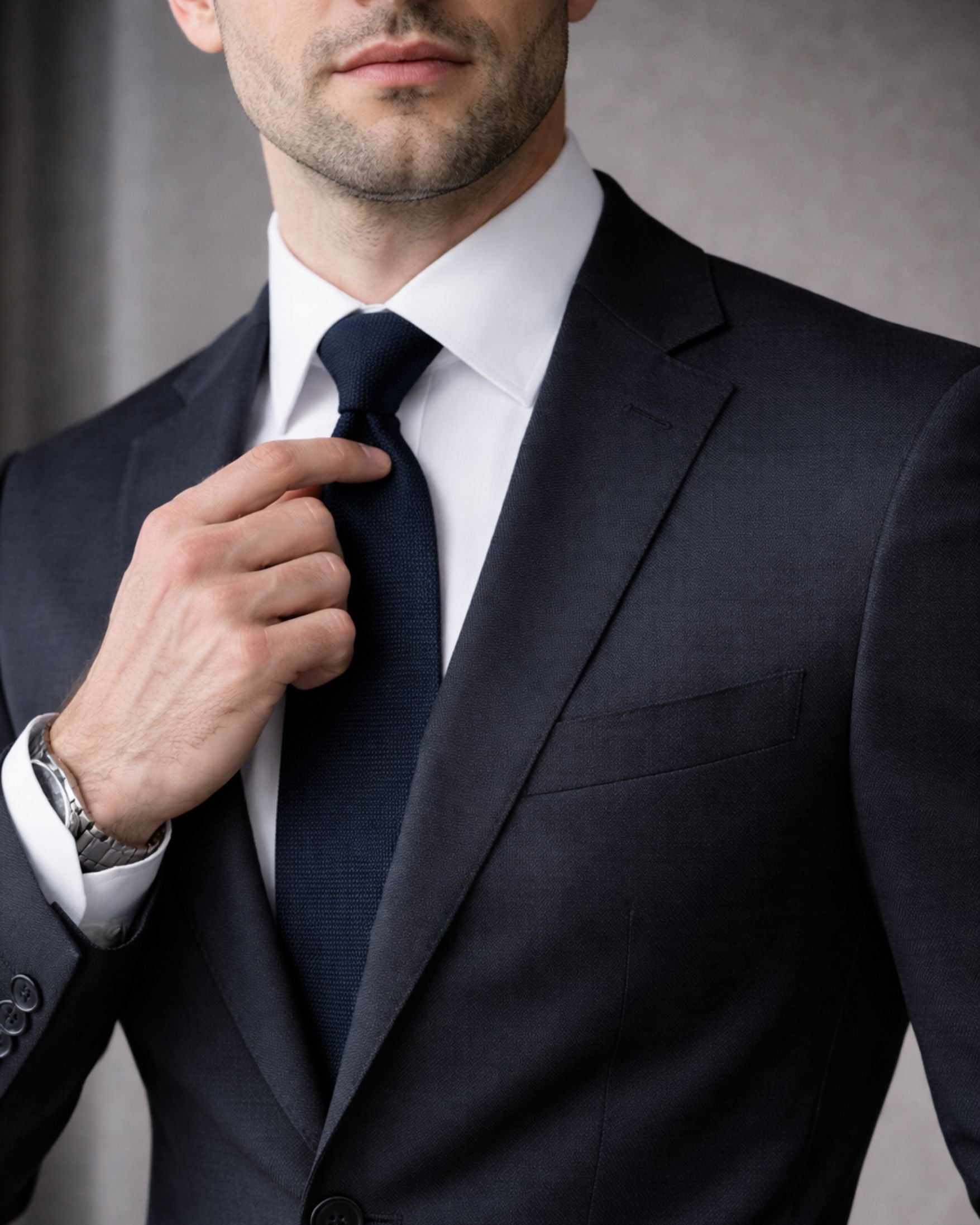 Corbata VAN HEUSEN Negra Slim Texturizada – Elegancia Ejecutiva