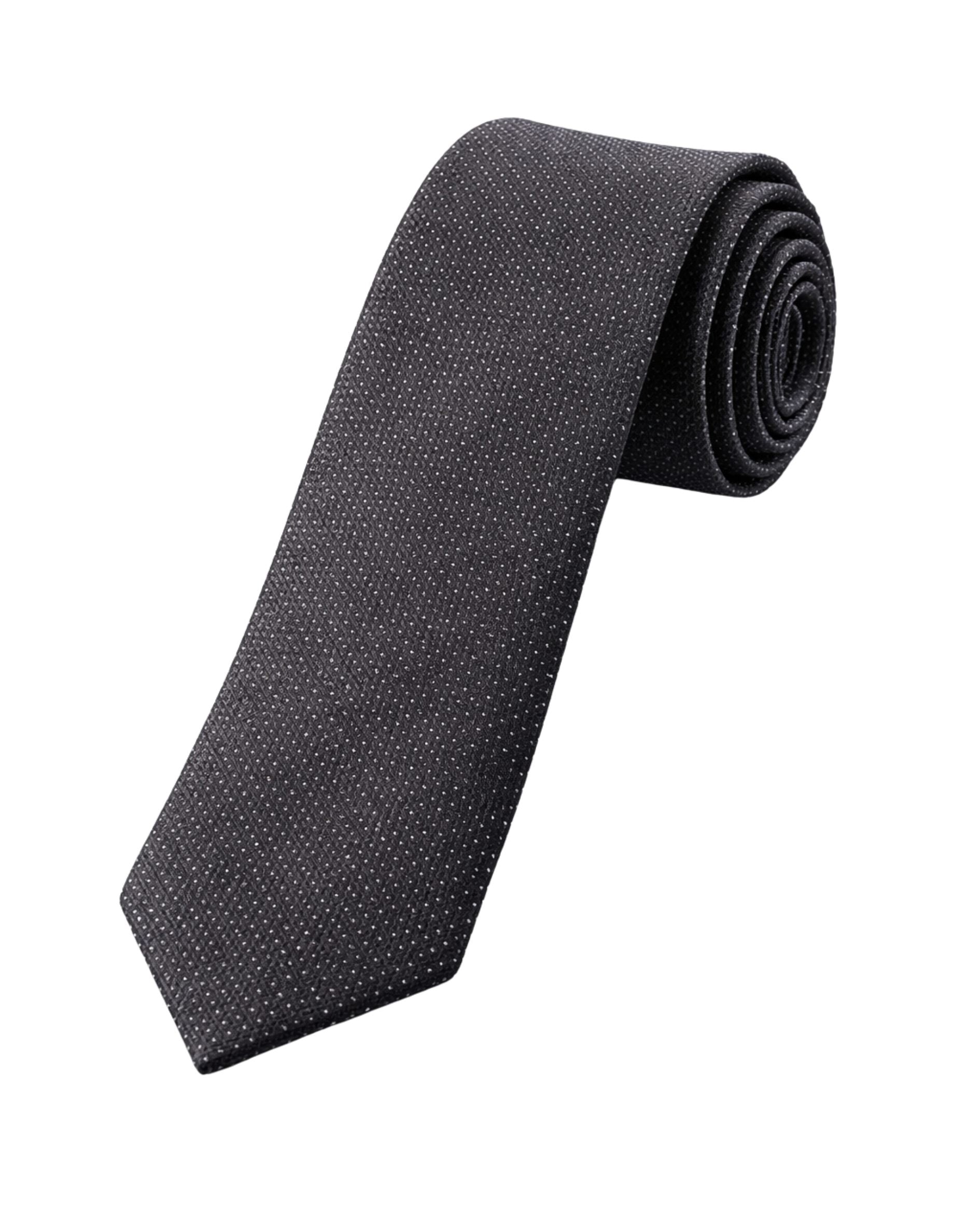 Corbata Noir Dots - Negro texturizado