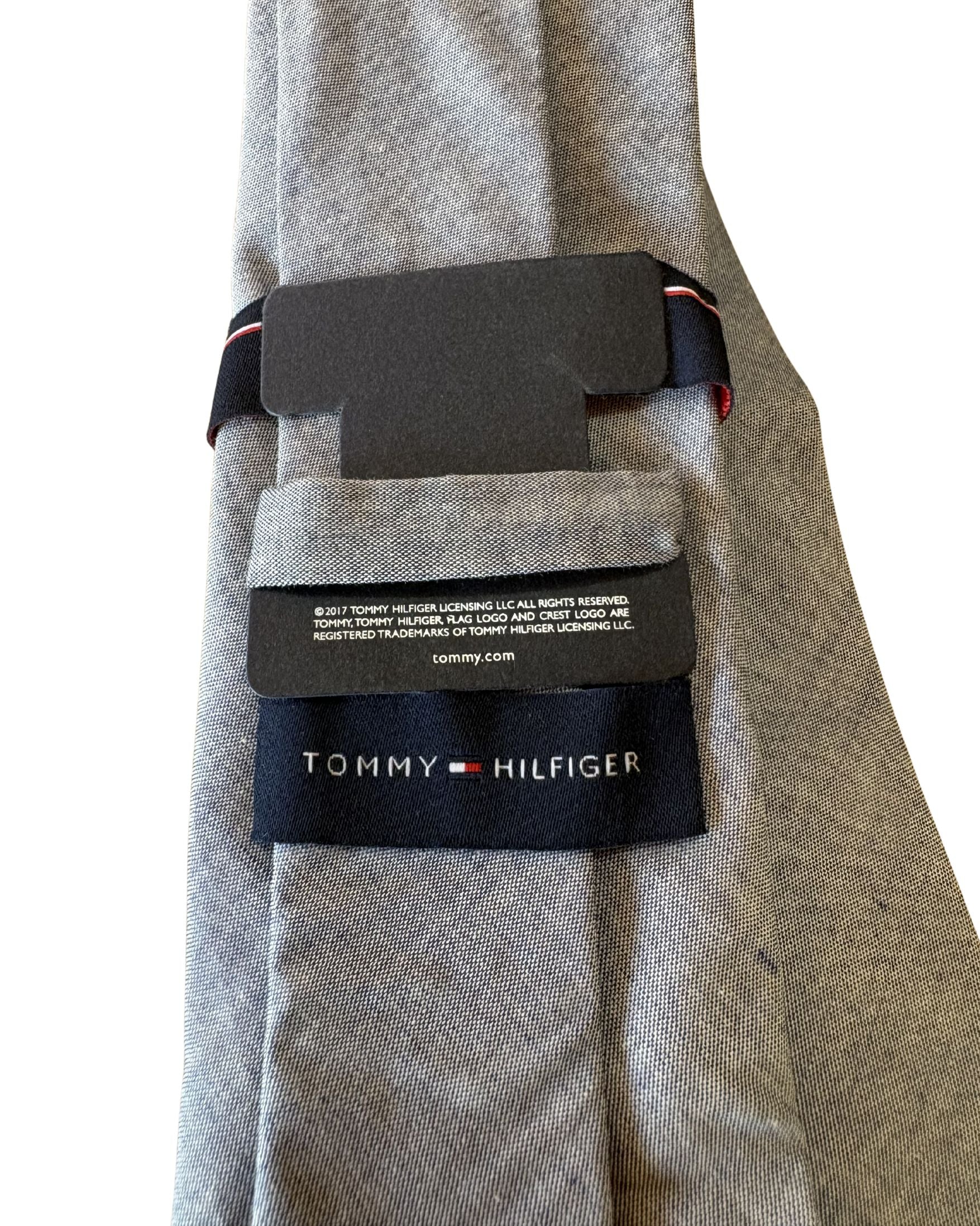 Corbata TOMMY HILFIGER Gris Claro Clásica – Original