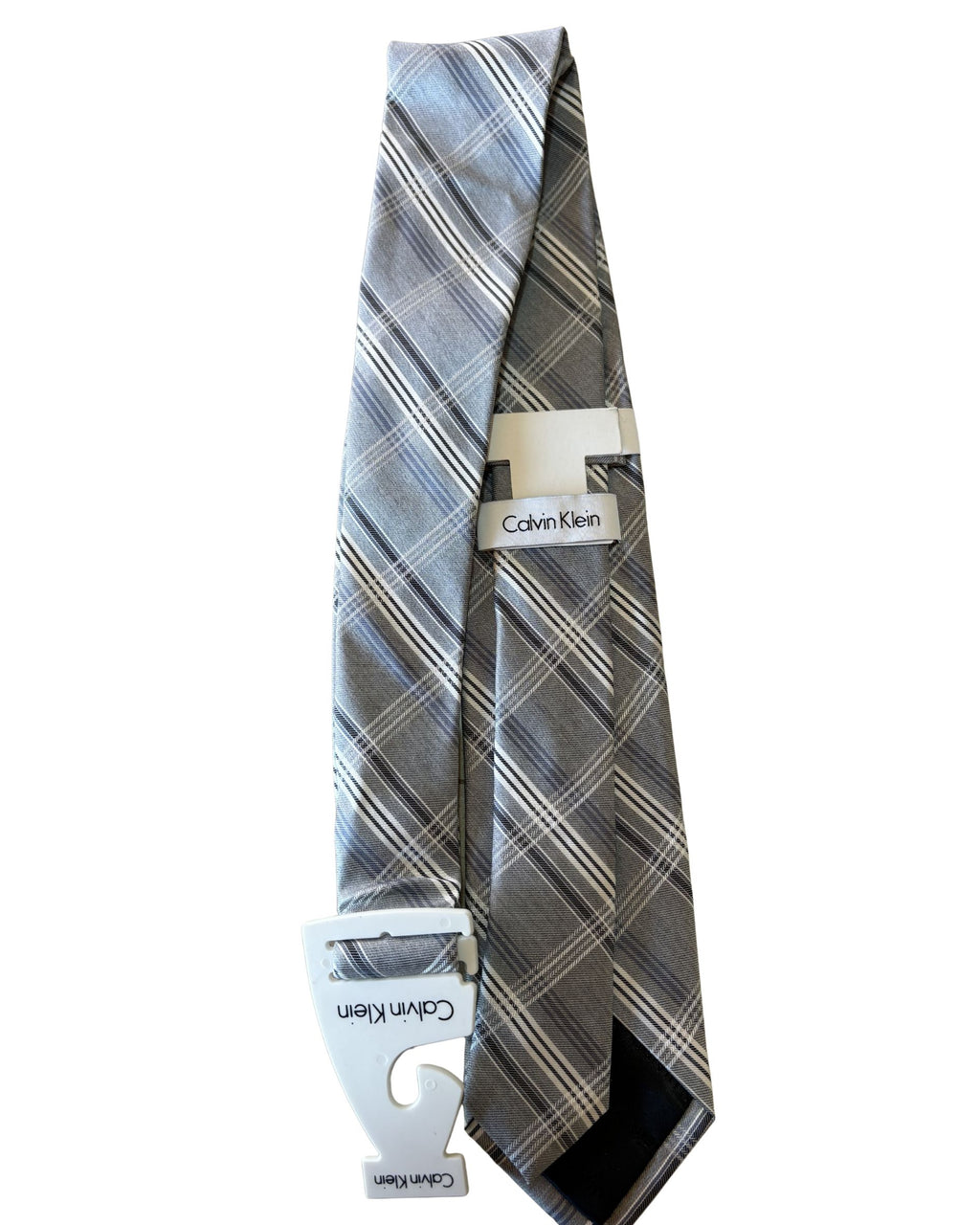 Corbata CALVIN KLEIN Cuadros Gris Signature