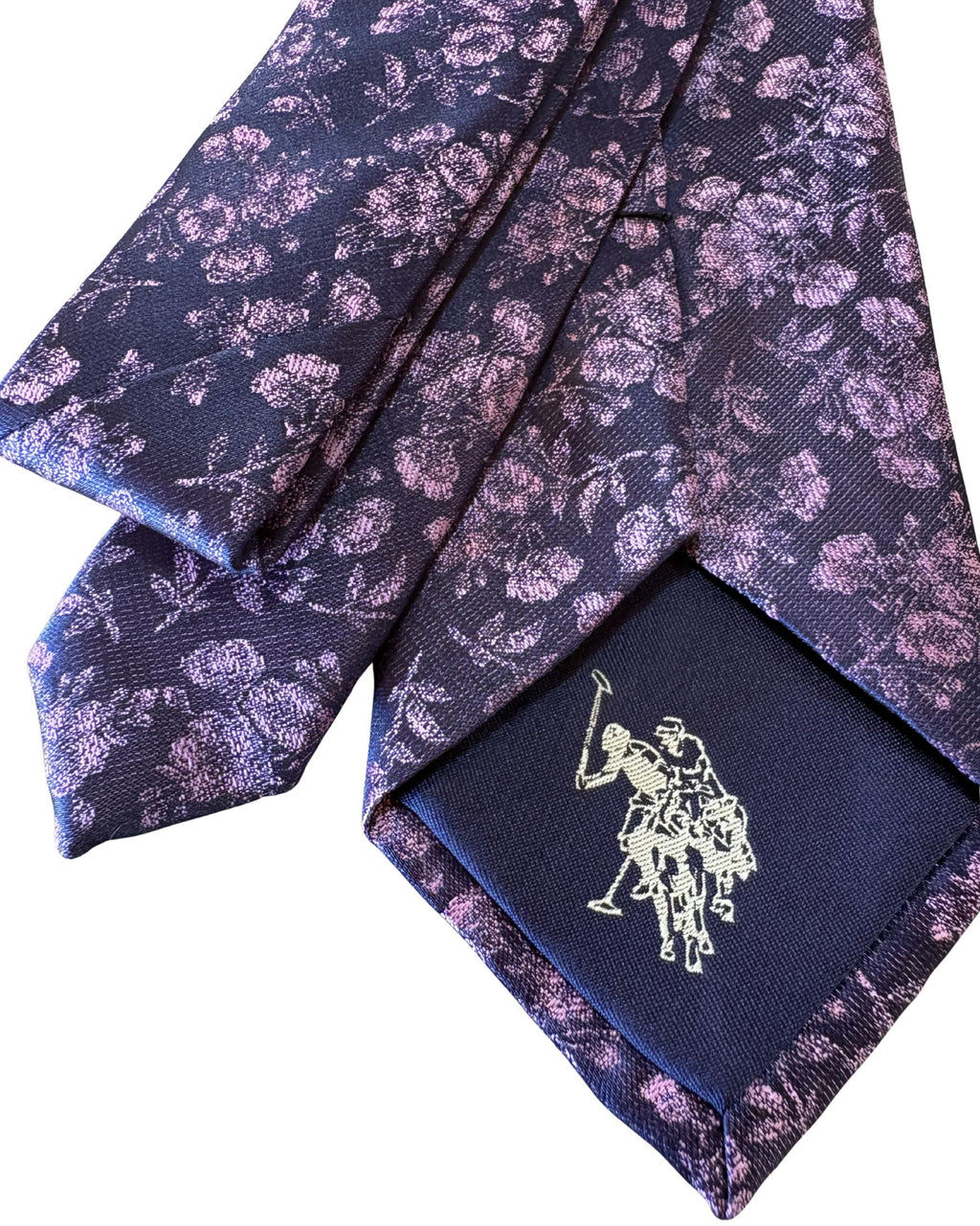 Set Corbata + Pañuelo U.S. POLO ASSN. Floral Violeta Premium