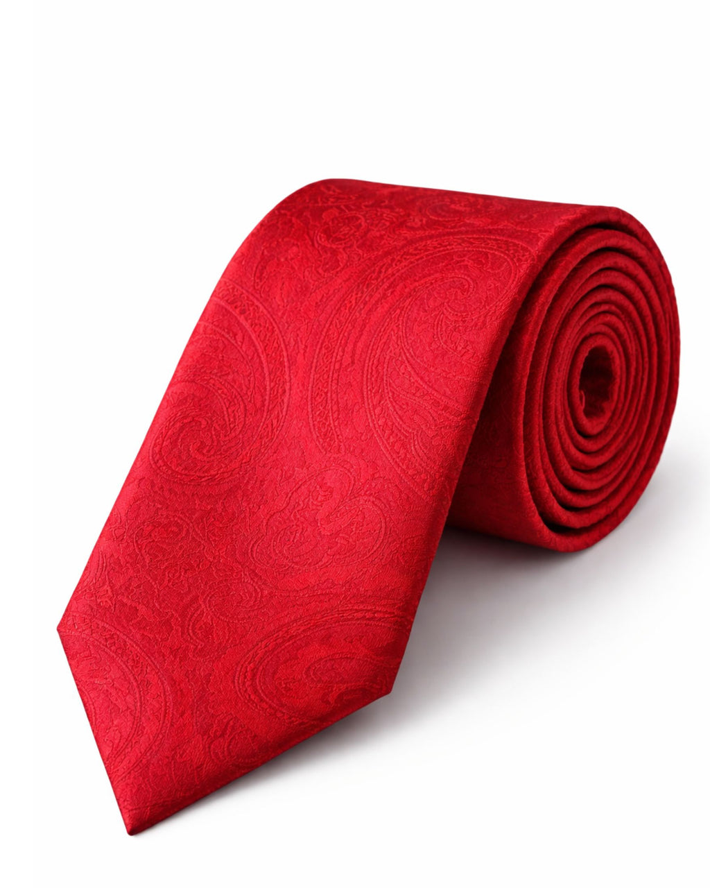 Corbata DOCKERS Roja Intensa con Diseño Paisley – Estilo Ejecutivo Slim